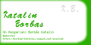 katalin borbas business card