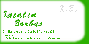 katalin borbas business card
